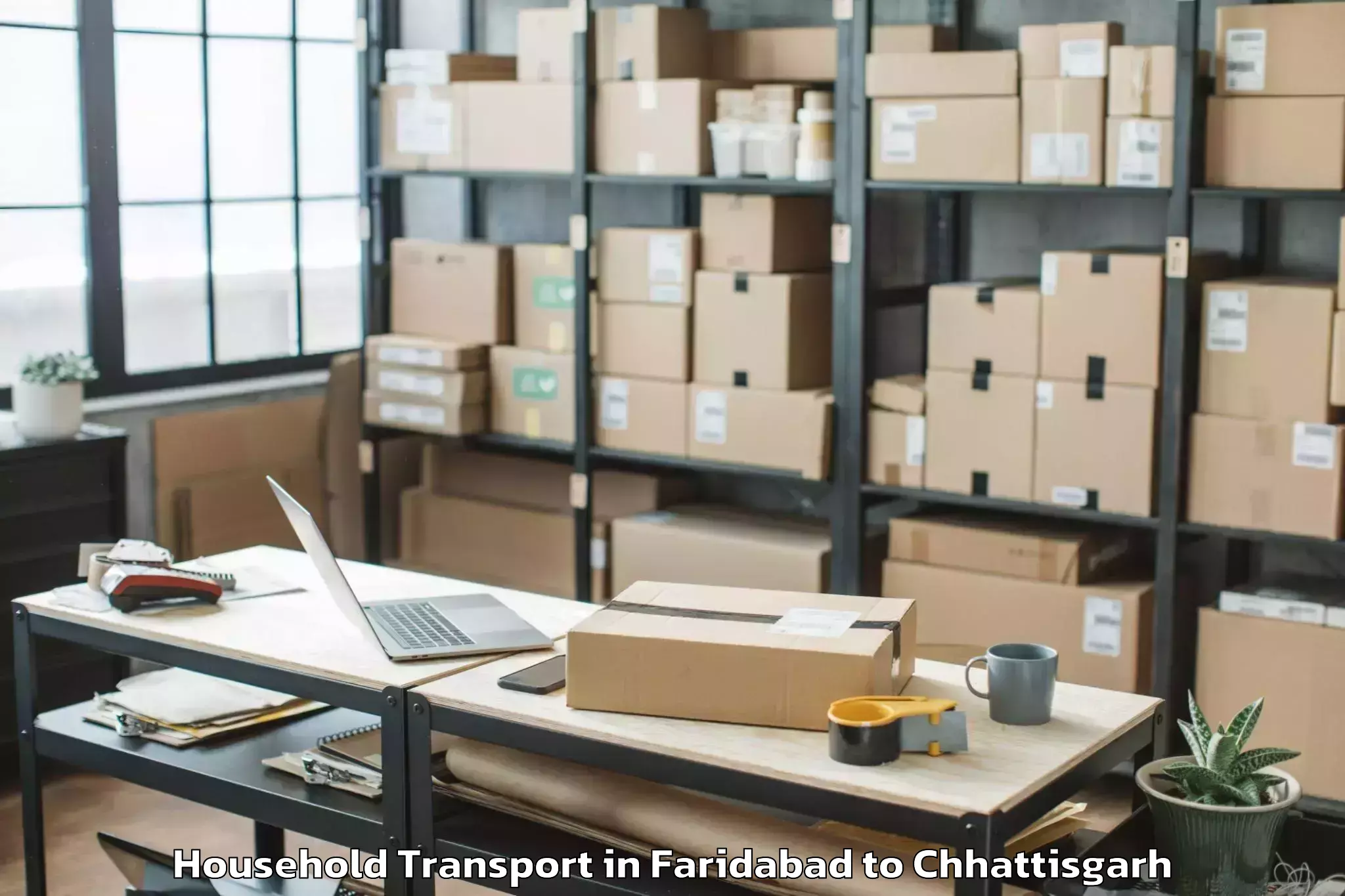 Book Faridabad to Basna Household Transport